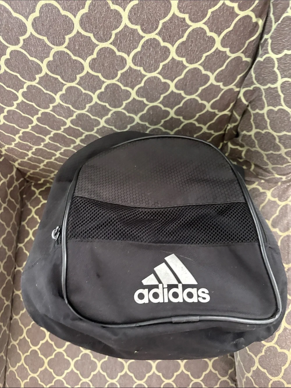 adidas Black Duffel Bag with White Logo